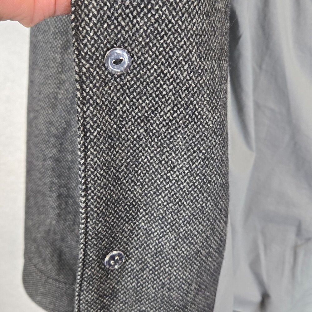 Womens Blazer Sz S Oversized Black Gray Preppy Casual Academia Grunge - Picture 6 of 10